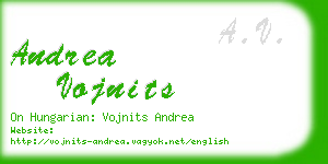andrea vojnits business card
